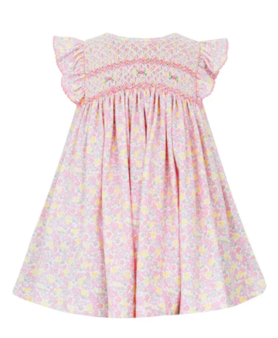 Sophia Pink Floral Print Knit- Sleeveless Dress