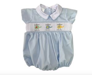 Noah Helicopter Smocked Bubble