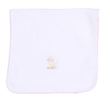 Little Quaker Embroidered Burp Cloth- Yellow, Light Blue, or Pink