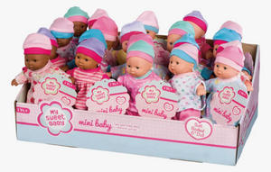 My Sweet Baby 6" Mini Babies- Assorted Skin Tone Dolls