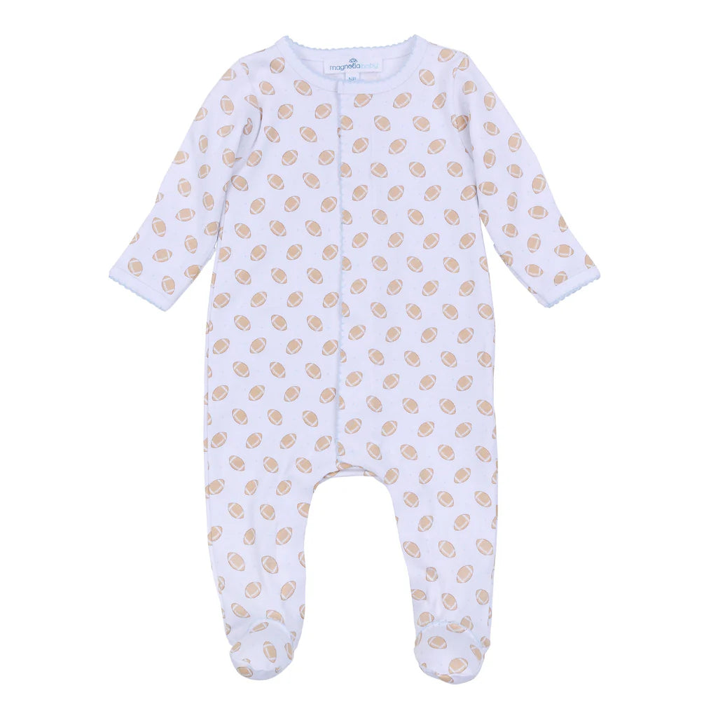 Touchdown Cutie Print Zip Footie