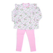 Pink and Green Holiday Toile Legging Set
