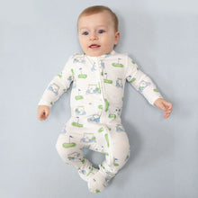 Golf Carts Blue 2 Way Zipper Footie