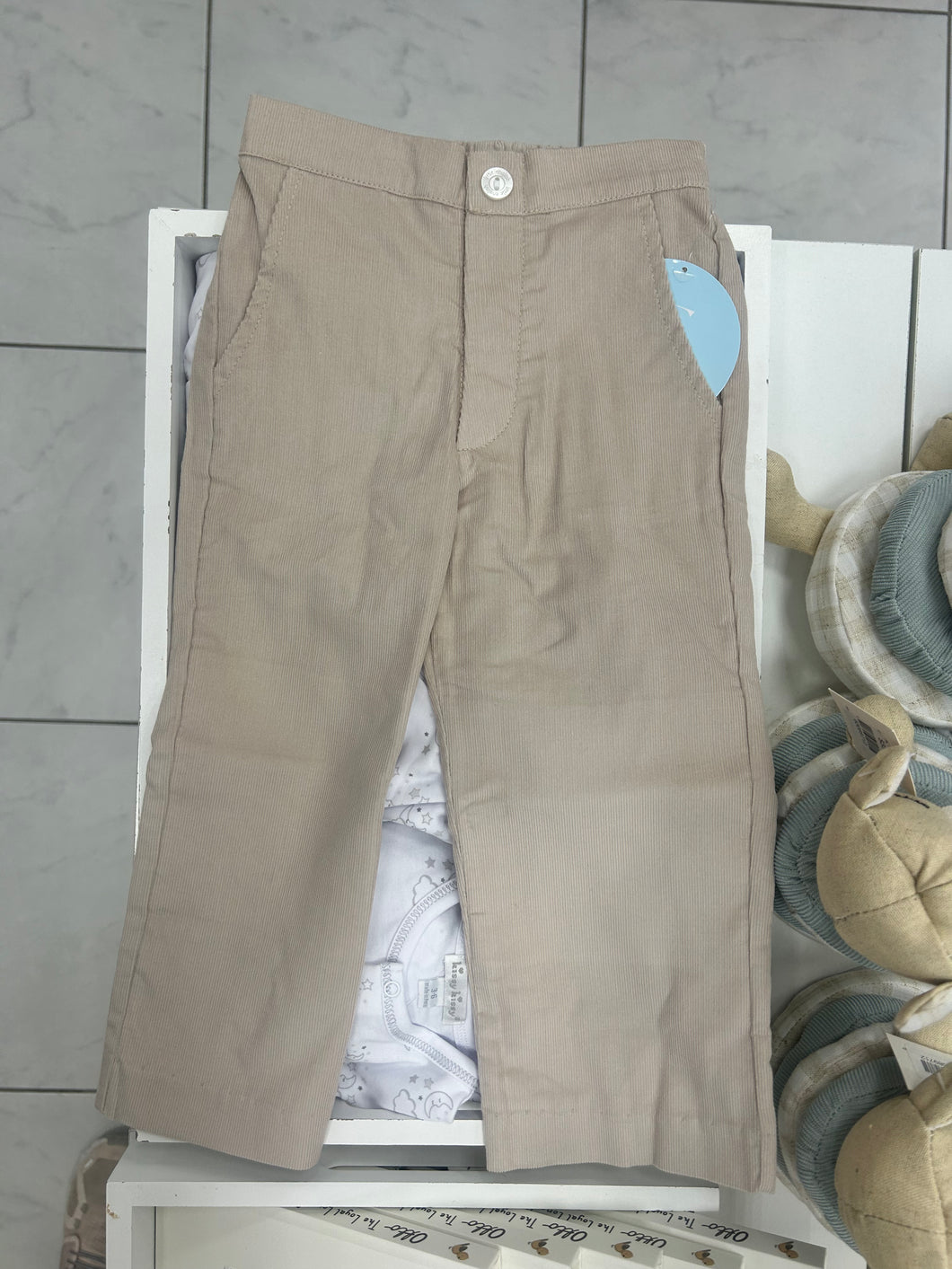 Pull on Pant - Stone Corduroy