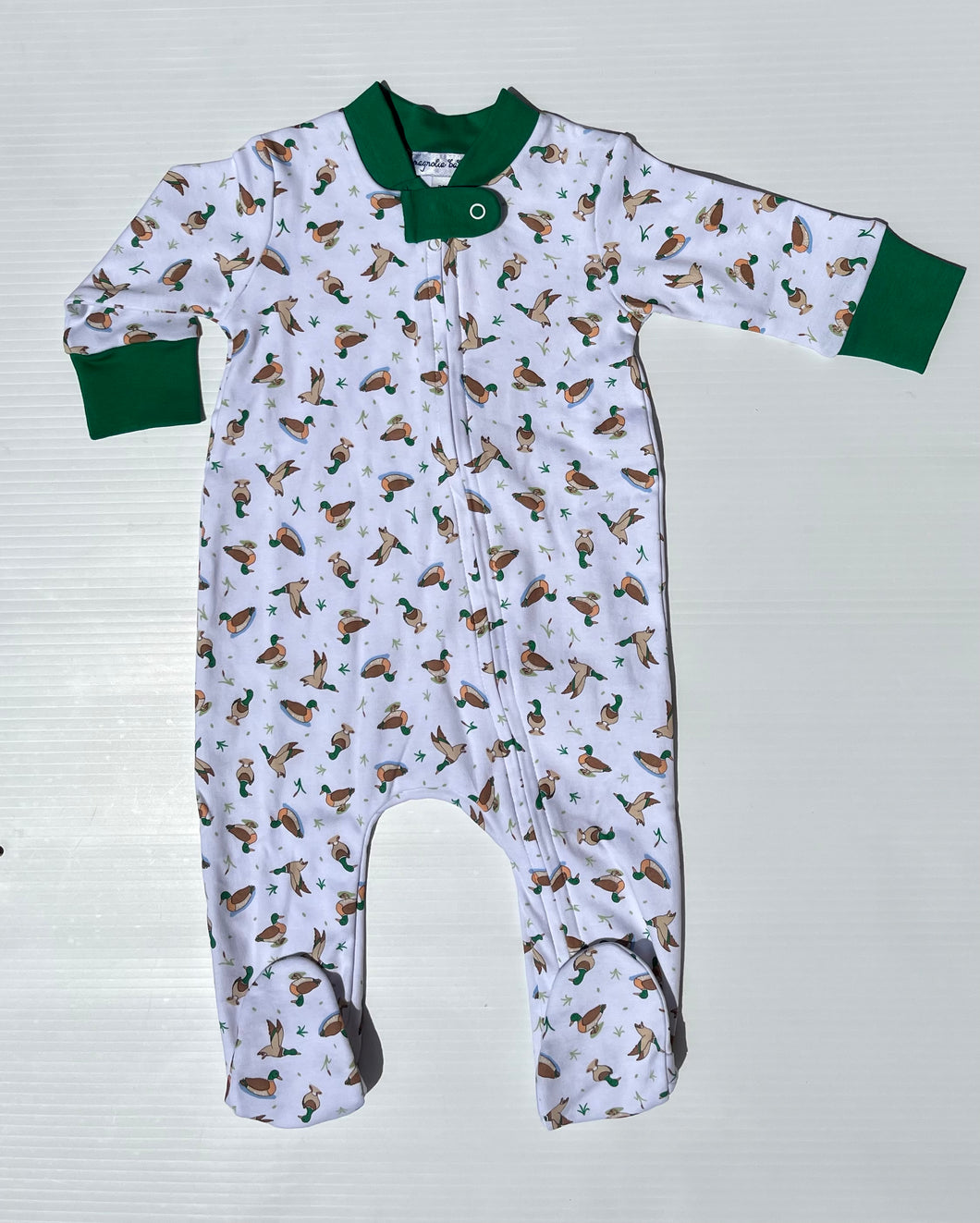 Majestic Mallard Printed Zipper Footie