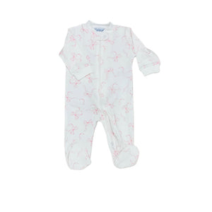 Charming Bows Zipper Footie