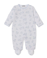 Springtime Bunny Fun Snap Footie in Blue