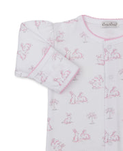Springtime Bunny Fun Snap Footie in Pink