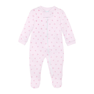 Festive Hearts Pink Footie
