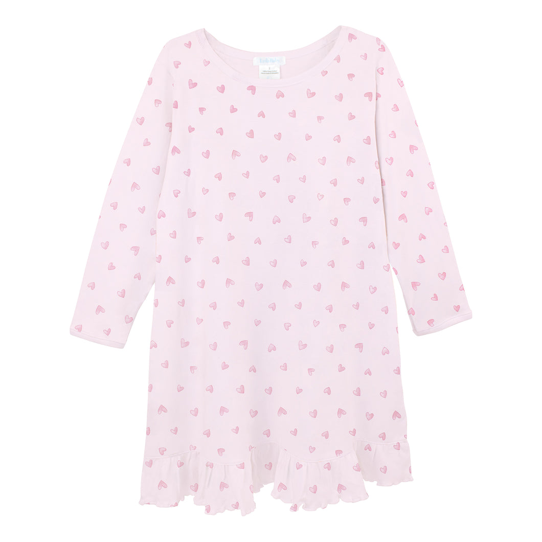 Festive Hearts Pink Nightgown