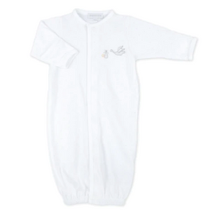 Tiny Stork Embroidered Converter Silver