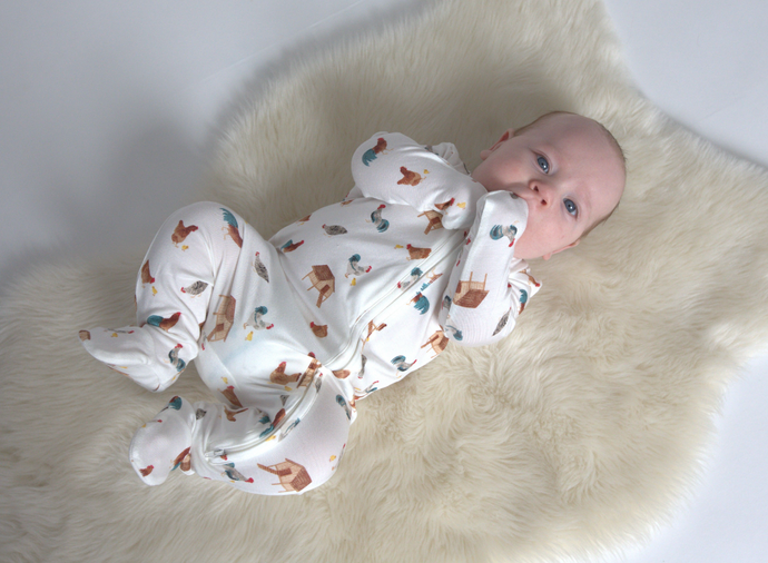 Chicken Coops 2-Way Zipper Footie