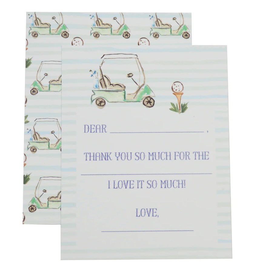 Golf Children's Thank you Notecards