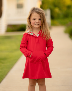 Hoxie Hooded Dress - Red