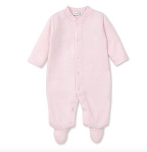 Jacquard Footie W/ Zip Light Pink
