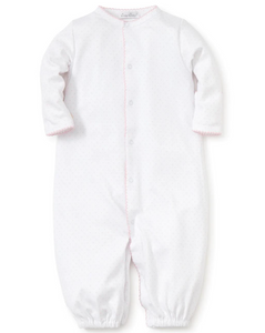 Kissy Dots Print Converter Gown - wht/pink