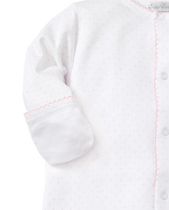 Kissy Dots Print Converter Gown - wht/pink