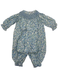 Lilac Floral Smocked Bishop Bubble