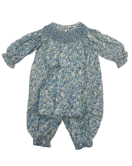 Lilac Floral Smocked Bishop Bubble