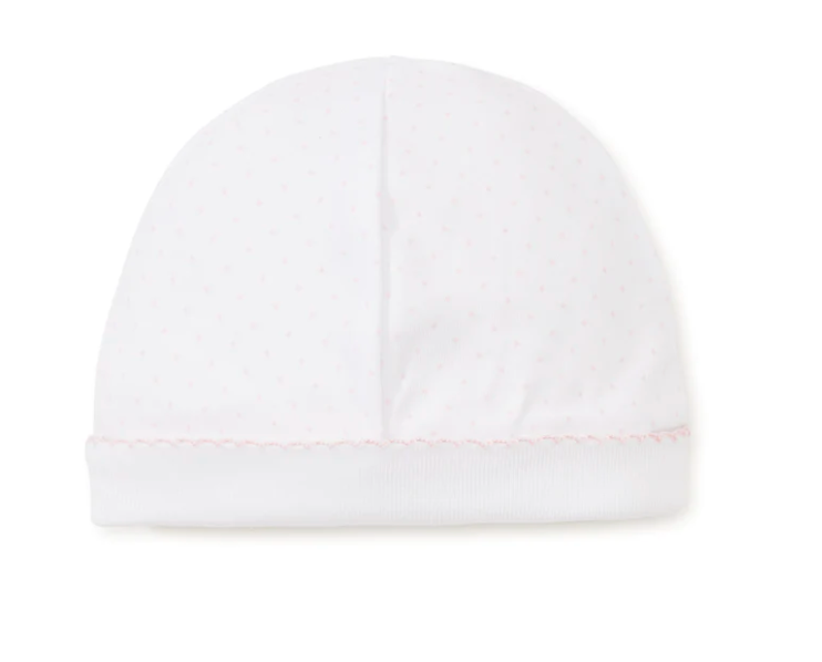 Kissy Dots Print Hat - wht/pink