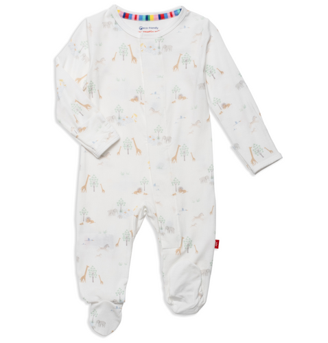 White Serene Safari Magnetic Footie