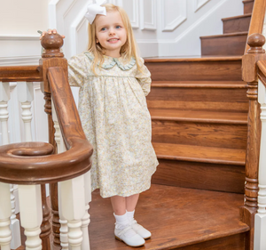 Olive Tan Floral Dress