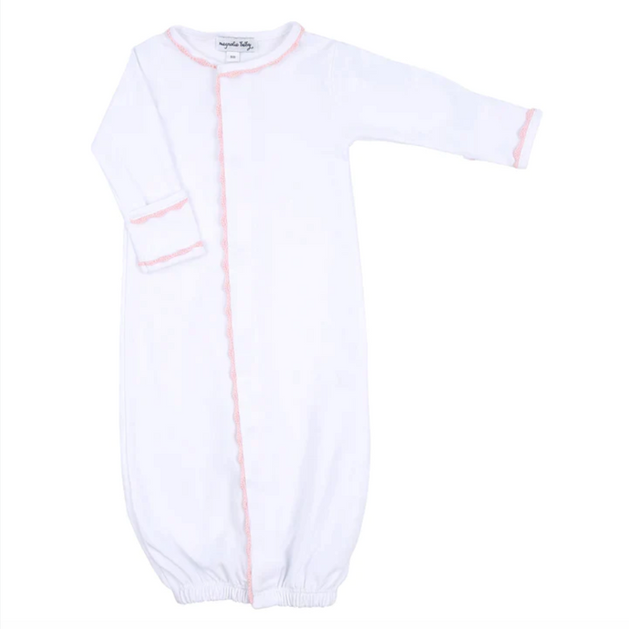 Baby Joy Embroidered Converter Gown - Pink