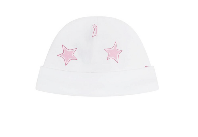 Pink Stars Printed Hat