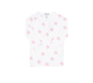 Pink Stars Print 2pc Pajama Set