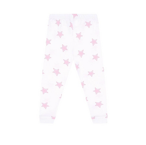 Pink Stars Print 2pc Pajama Set