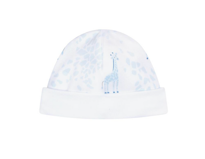 Blue Giraffe Print Hat