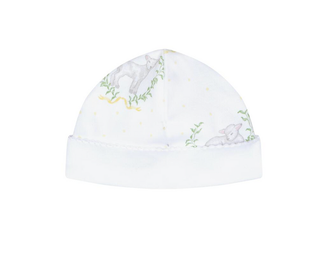 Yellow Lamb Print Hat