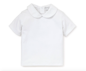 Basic Short Sleeve Shirt with Fancy Collar