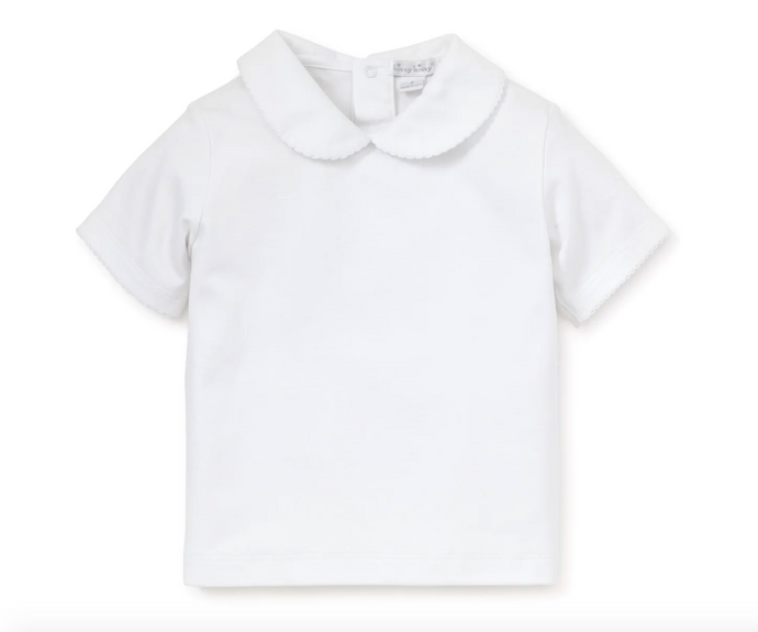 Basic Short Sleeve Shirt with Fancy Collar