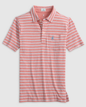 Matthis Pomegranate Stripe Polo Shirt