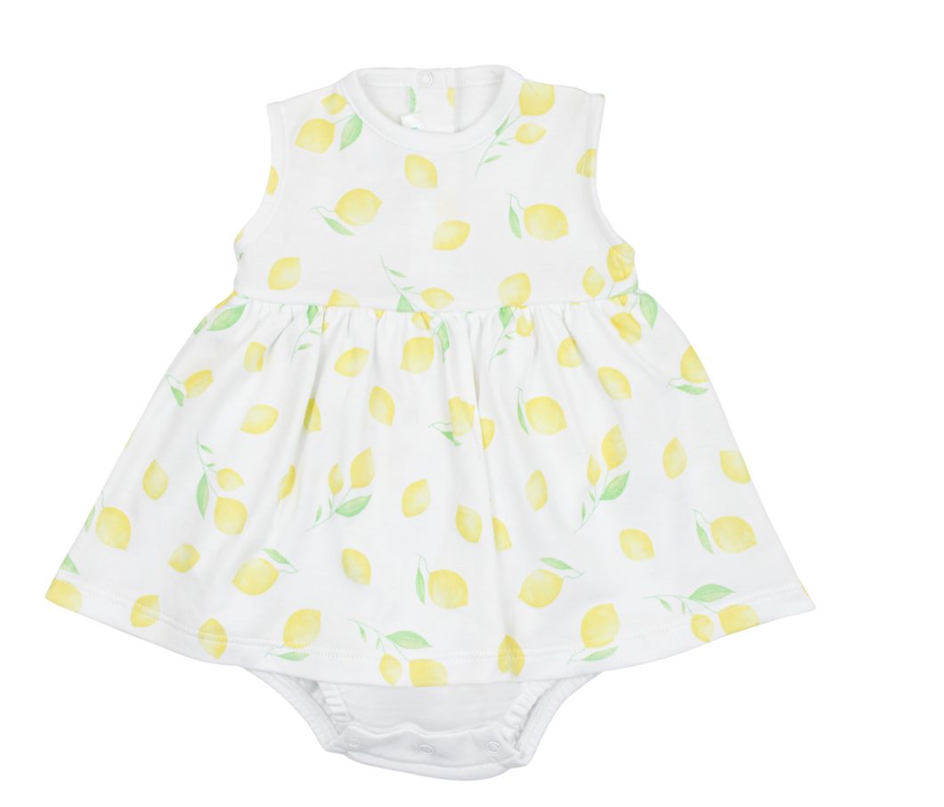 Lemon Dress With Snap-Bodysuit