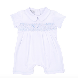 Lily And Lucas Smocked Collared Short LB Playsuit