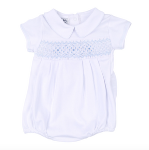 Lily And Lucas Smocked Collared S/S Boy Bubble LB