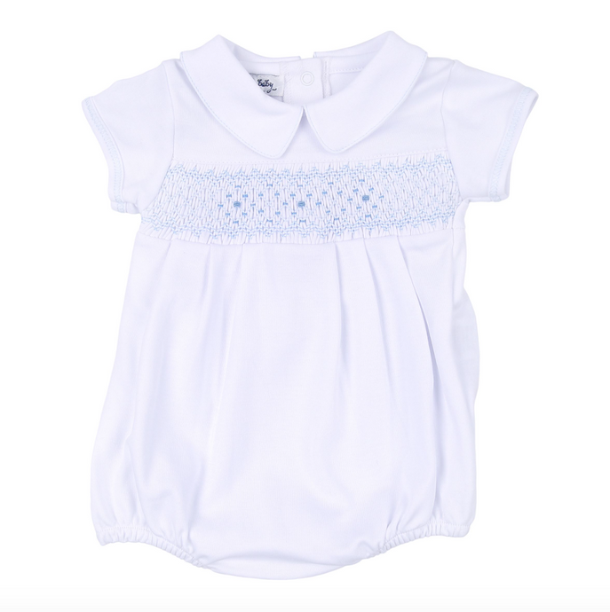 Lily And Lucas Smocked Collared S/S Boy Bubble LB