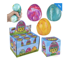 Squish and Stretch Marbleized Easter Eggs