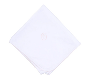 Blessed Embroidered Receiving Blanket- Pink or White