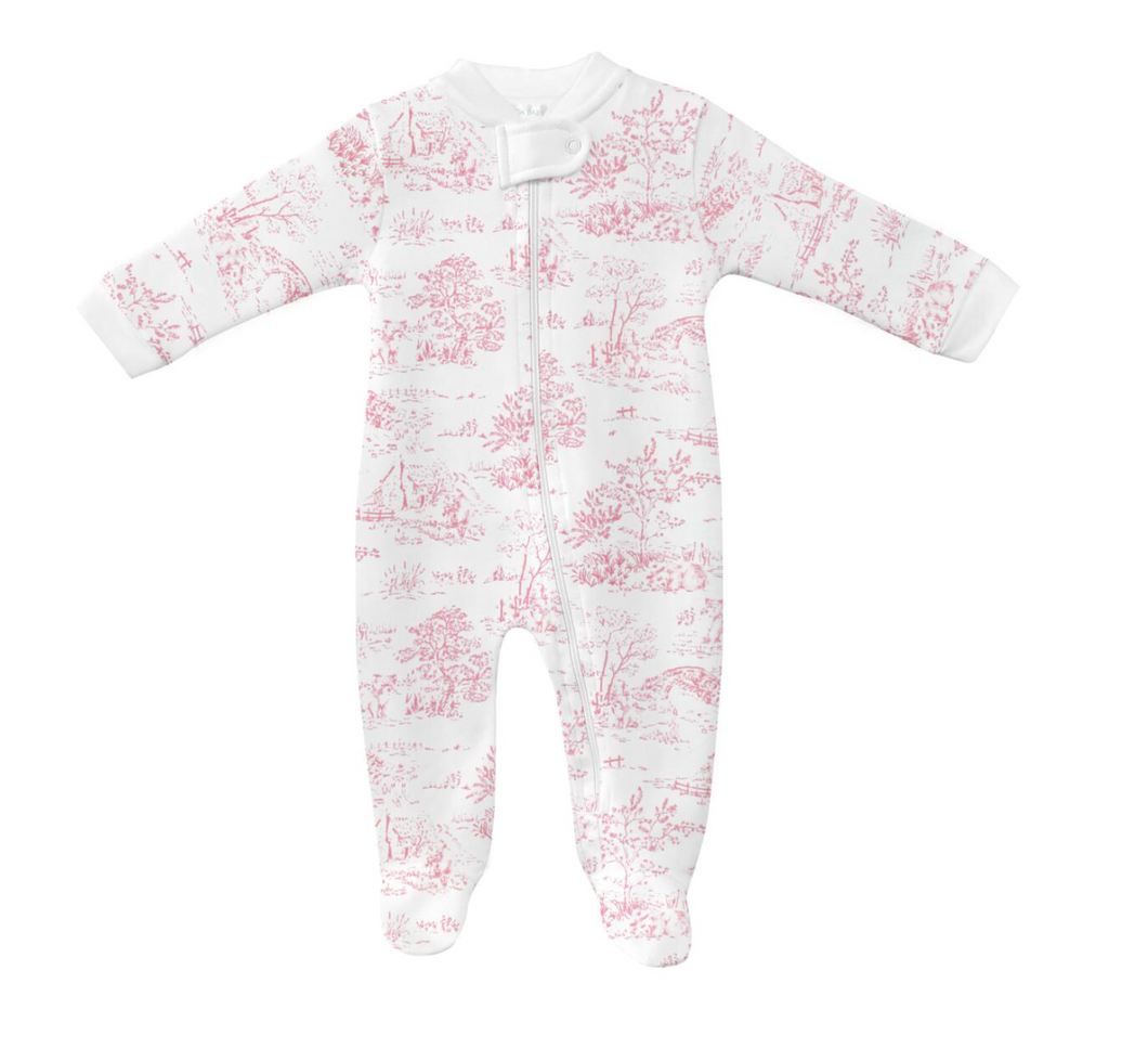 Toile De Joy Zipper Footie