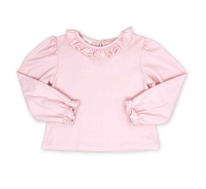 Bella Blouse Long Sleeve- Perfectly Pink Knit