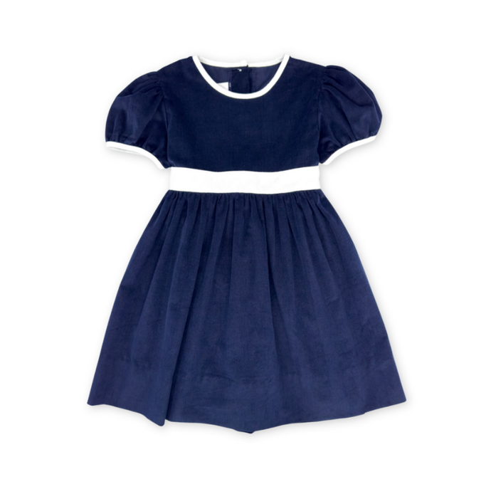 Blissful Band Dress in High Point Navy Cord