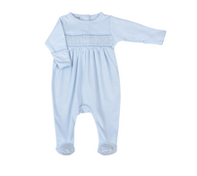 Blue Smocked Footie