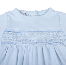 Blue Smocked Footie