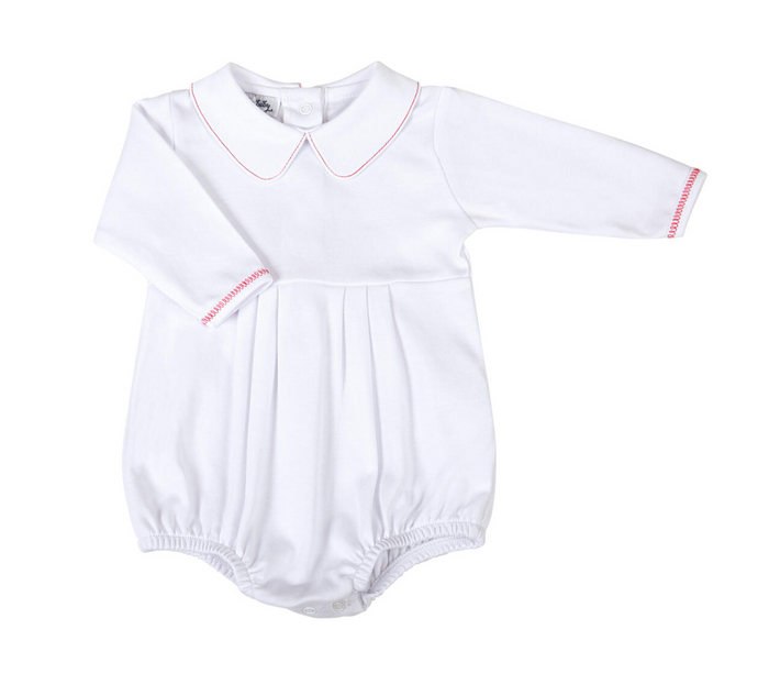 White and Red Basics White Red Collared L/S Boy Bubble