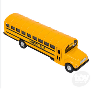 7" Diecast Pull Back School Bus