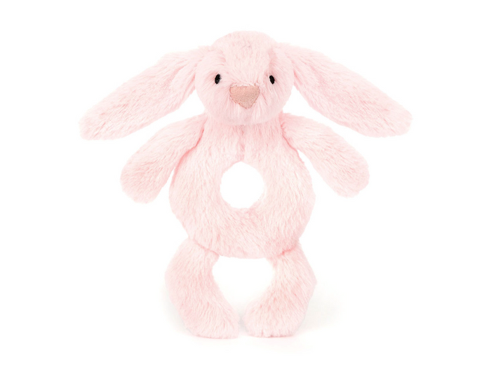 Bashful Pink Bunny Ring/Rattle