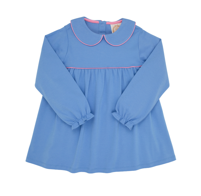 Maude's A Line Top- Barbados Blue w/ Hamptons Hot Pink